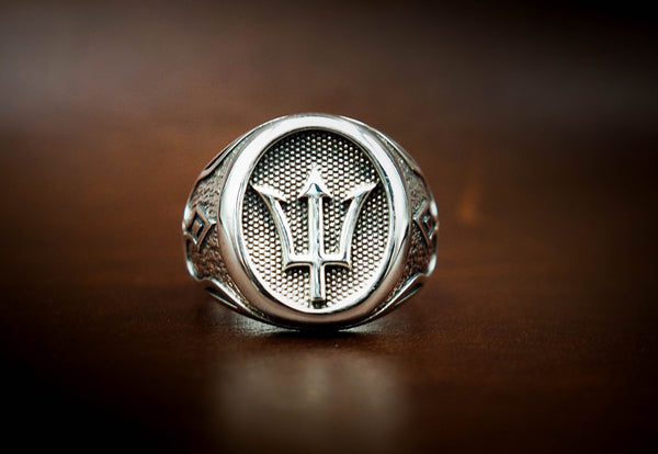Poseidon Trident Rings 925 Sterling Silver Size 6-15