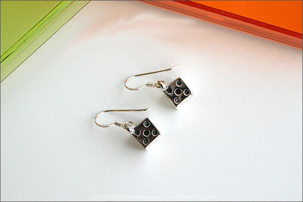 Dice Earrings - 925 sterling silver dice earring (E-36)