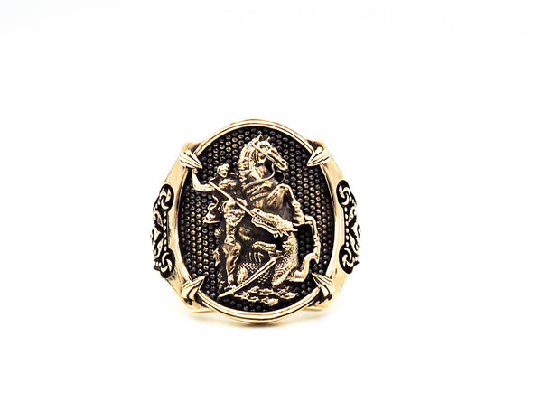 The Saint George Protection Mens Womens Brass Jewelry Size 6-15 BR-107