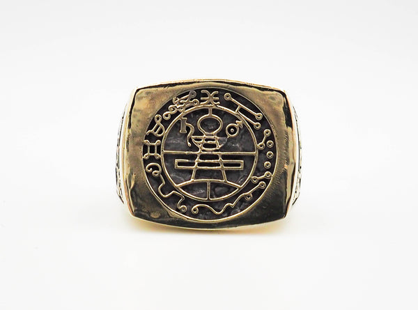 Secret Seal of Solomon Ring Brass Jewelry Size 6-15 BR-17