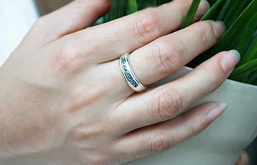 White Quartz - 925 Sterling Silver Band - For Casual Wedding or Engagement - Engravable and Customized Options Available-  Silver ring (R92)