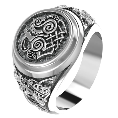 Sleipnir Ring, Odin's Steed Ring, Sleipnir (Steed of Odin) ring, Viking Ring, Norse Viking Jewelry 925 Sterling Silver size 6-15