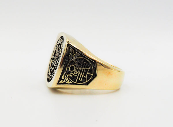 Secret Seal of Solomon Ring Brass Jewelry Size 6-15 BR-17