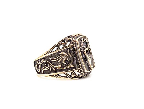 Hand of Jesus Ring for Men Catholic Christian Brass Jewelry Size 6-15 BR-103