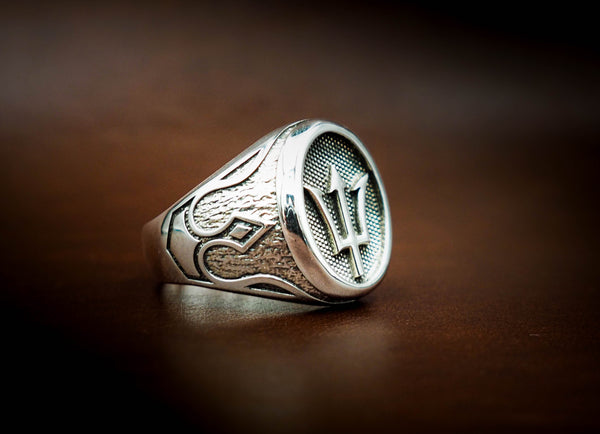 Poseidon Trident Rings 925 Sterling Silver Size 6-15