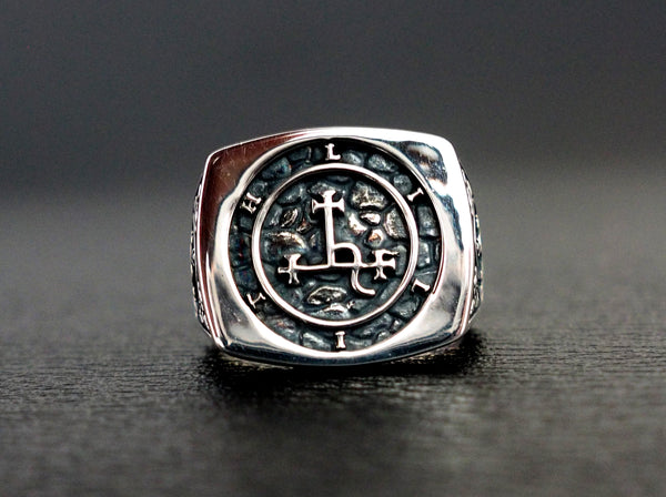 Lilith sigil ring, Seal Sigil of Lilith ring , 925 Sterling Silver Size 6-15