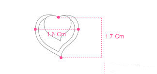 Heart Pendant - 925 Sterling Silver  -  Silver Pendant - Rocker Gothic Woman Jewelry (P-002)
