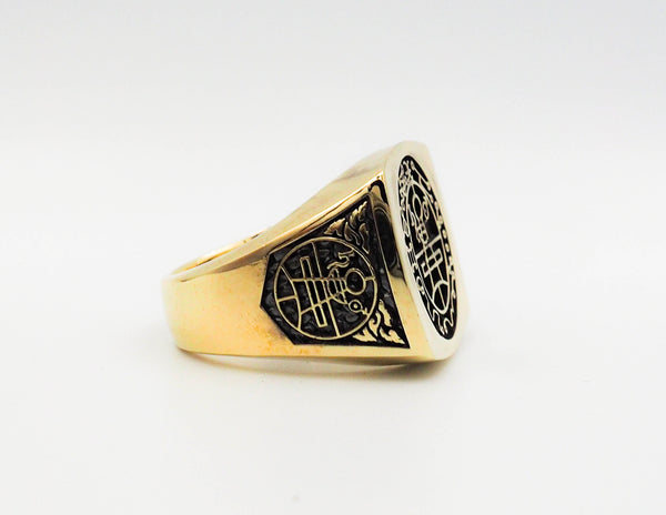 Secret Seal of Solomon Ring Brass Jewelry Size 6-15 BR-17