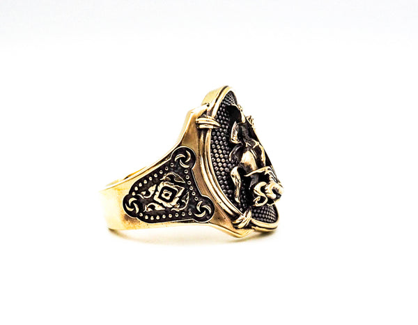 The Saint George Men's Ring Protection Mens Womens Brass Jewelry Size 6-15 BR-101