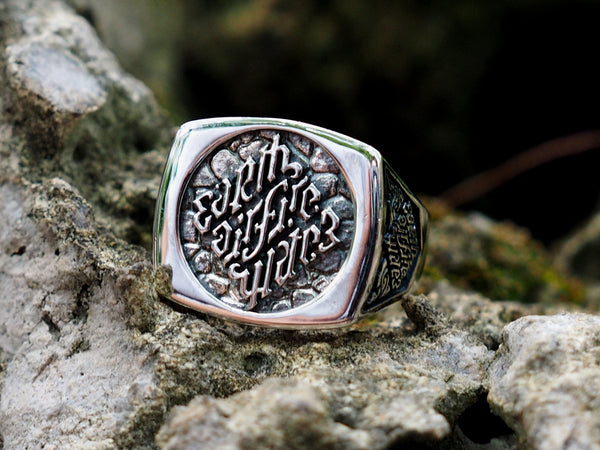 Illuminati Ring, Men's Ring, Agent Masonic Ring 925 Sterling Silver Size 6-15
