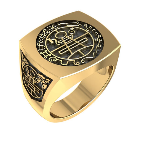 Secret Seal of Solomon Ring Brass Jewelry Size 6-15 BR-17