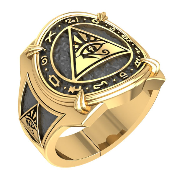 Ancient Egyptian Eye of Horus Symbol of Protection Ring Brass Jewelry Size 6-15