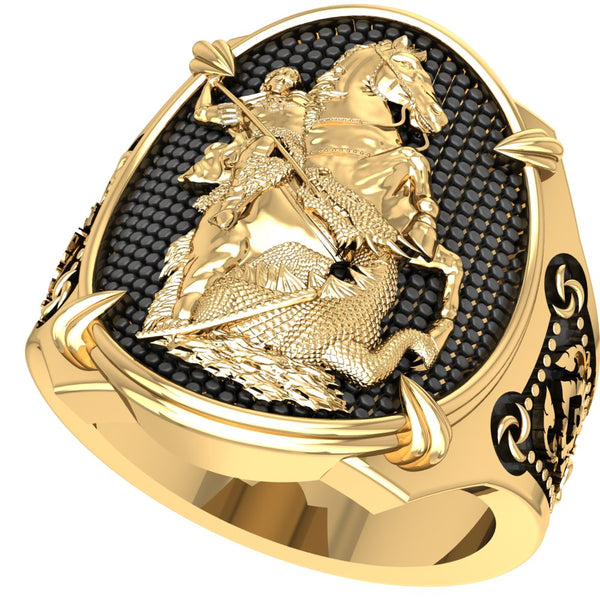 The Saint George Protection Mens Womens Brass Jewelry Size 6-15 BR-107