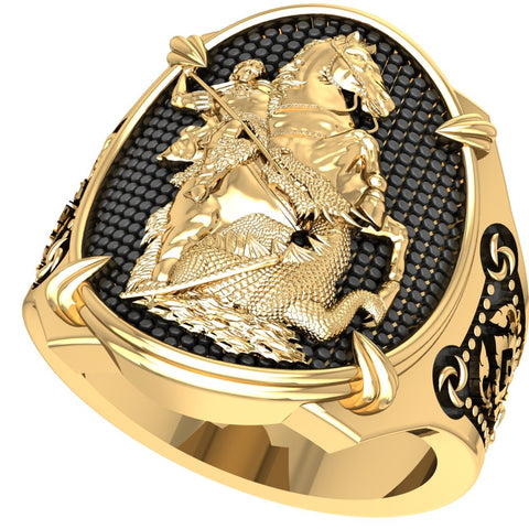 The Saint George Protection Mens Womens Brass Jewelry Size 6-15 BR-107